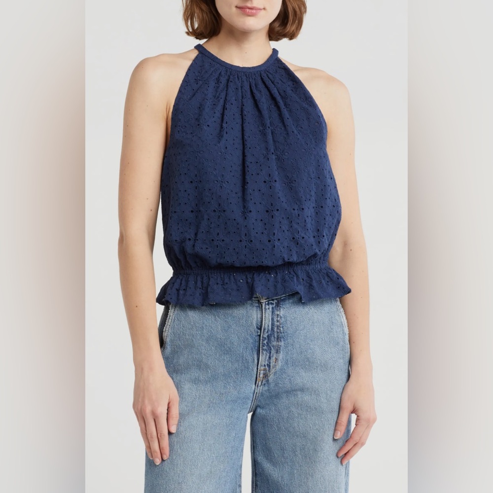 Ramy Brook Sidnee Eyelet Embroidered Cotton Tank